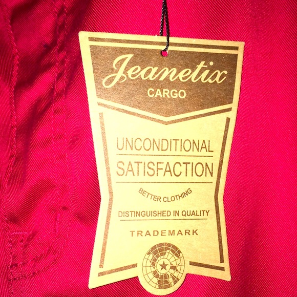 Jeanetix cargo women’s red pant’s NWTS - Picture 2 of 6